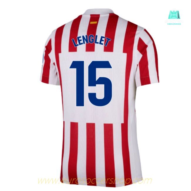 2025-2026 Atletico Madrid Home Authentic Shirt (Lenglet 15)