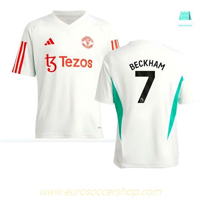 2023-2024 Man Utd Training Jersey (White) - Kids (Beckham 7)