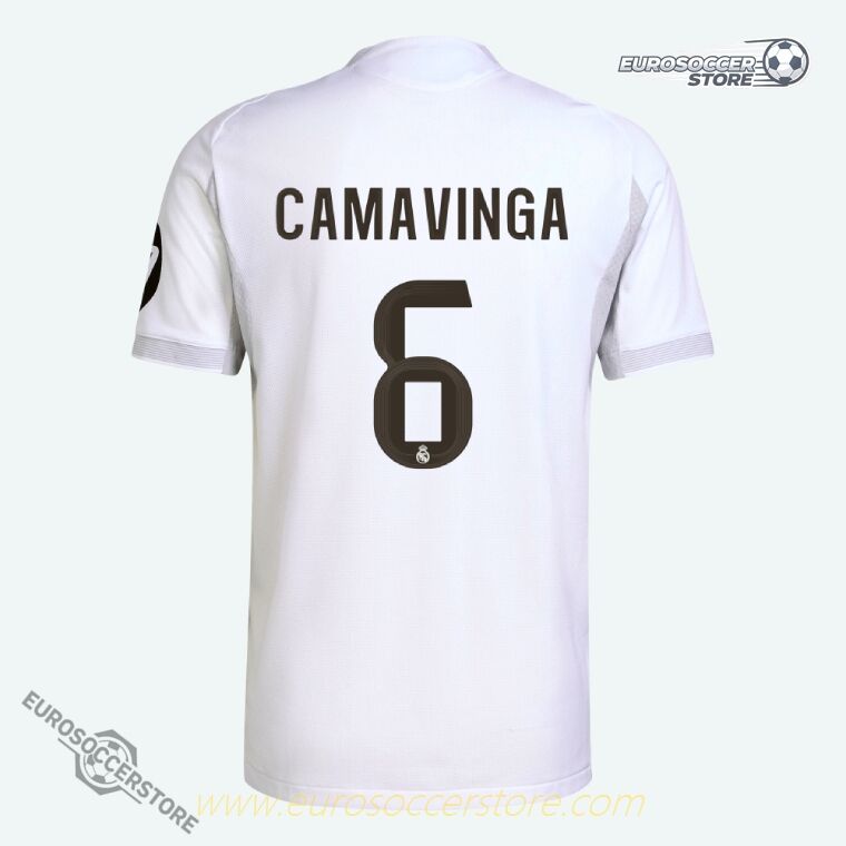 Real Madrid 25-26 Home CAMAVINGA Number 6 Jersey (Player Version)