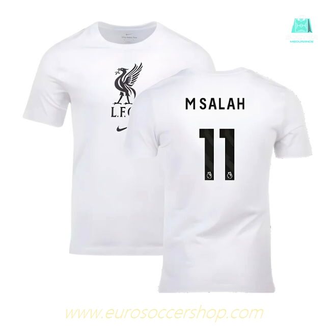 2023-2024 Liverpool Crest Tee (White) (M Salah 11)