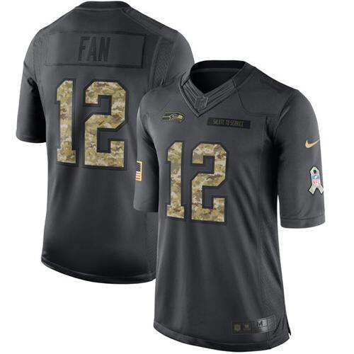 Seahawks #None Black None NFL Limited Jersey collectible
