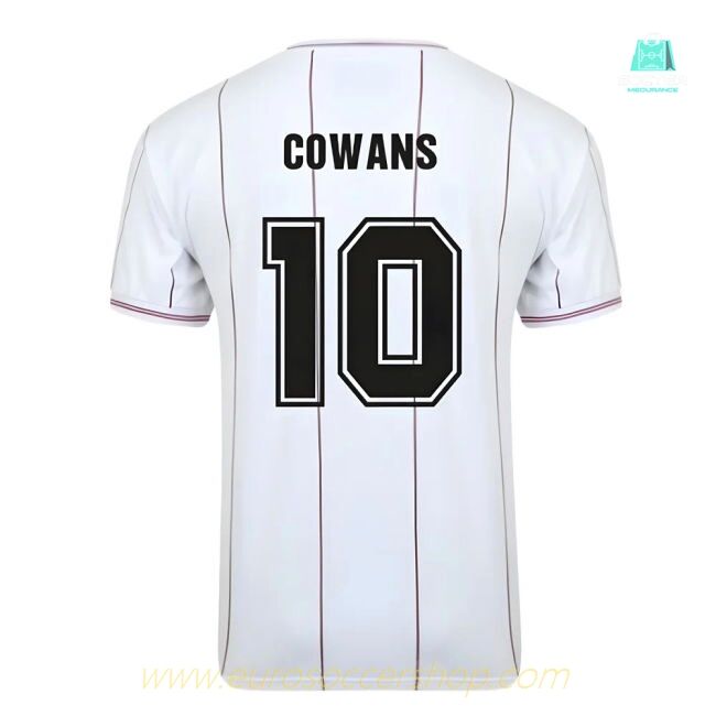 Score Draw Aston Villa 1982 Euro Final Retro Football Shirt (Cowans 10)