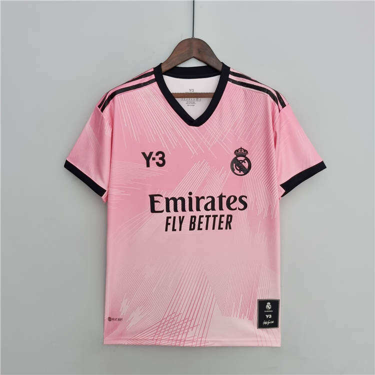 Real Madrid X Y3 2223 Pink Soccer Jersey Football Shirt - Official
