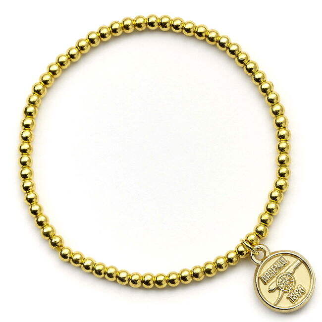 Arsenal FC Gold Finish Bead Bracelet (Limited Edition)