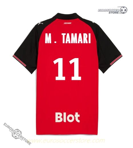 Rennes Home Jersey 25-26, featuring M. TAMARI with the number 11
