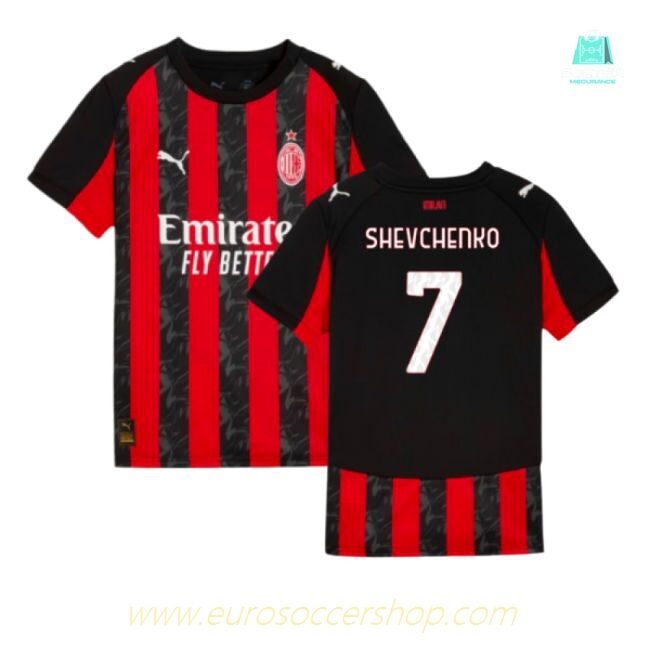 2025-2026 AC Milan Home Shirt (Kids) (Shevchenko 7)