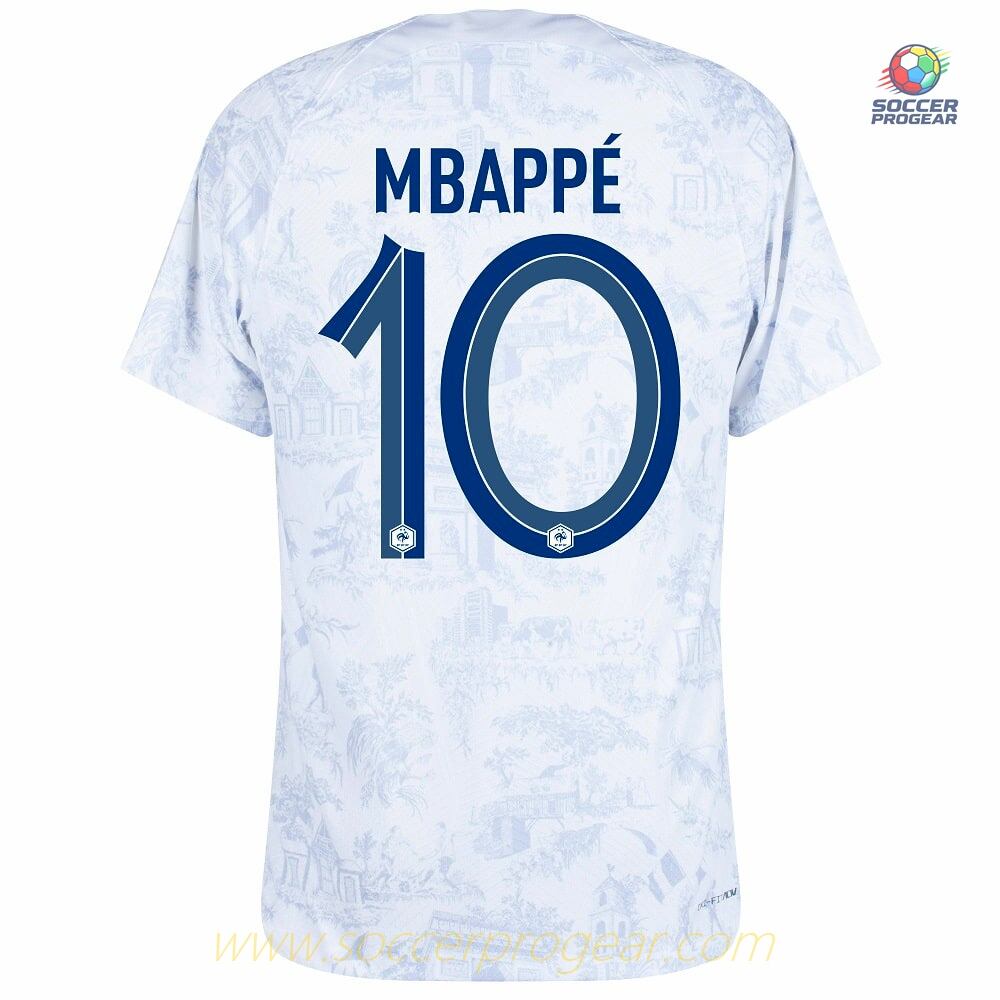 French National Team Away Team Football Jersey 2022 World Cup Mbappe