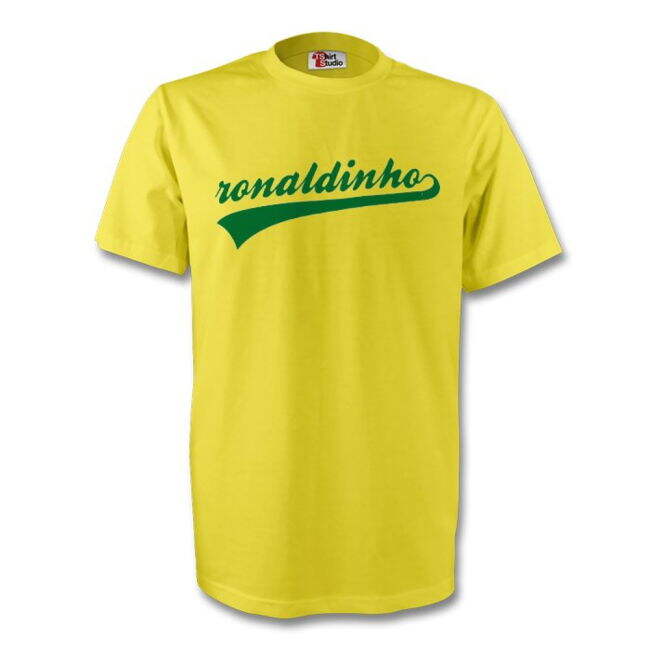 High Ronaldinho Brazil Signature Tee (Yellow) Athletic Player