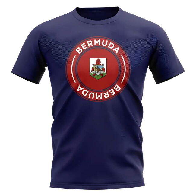 Bermuda Football Badge T-Shirt (Navy)