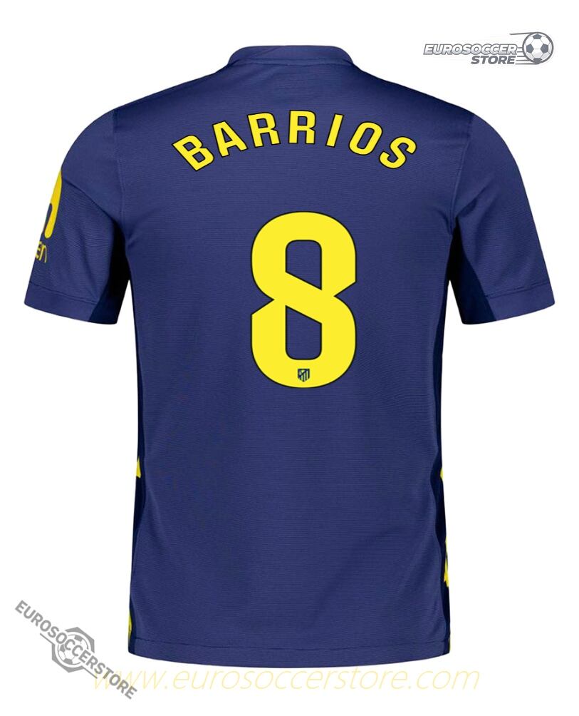 Atletico Madrid 25-26 Away Jersey with BARRIOS 8 Printing