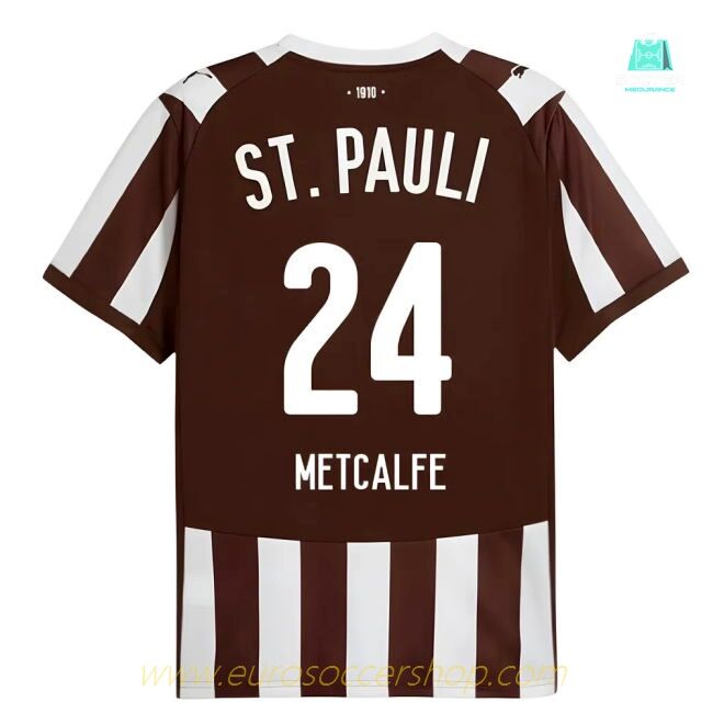 2025-2026 St Pauli Home Shirt (Metcalfe 24)