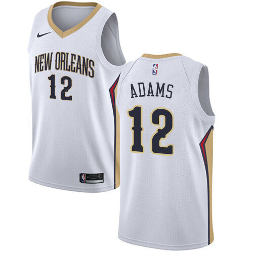 NOP #12 Steven Adams Superior 2024 Icon NBA Jersey - White Swingman