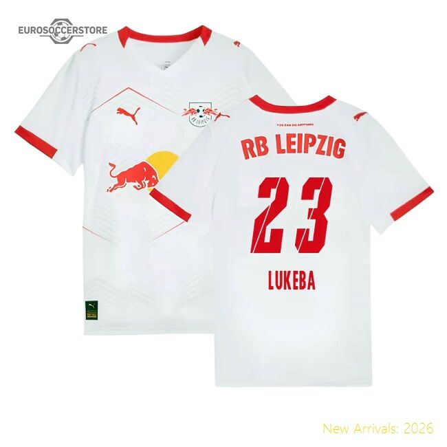 Match-Day 2025-2026 Red Bull Leipzig Home Shirt (Kids) (Lukeba 23)