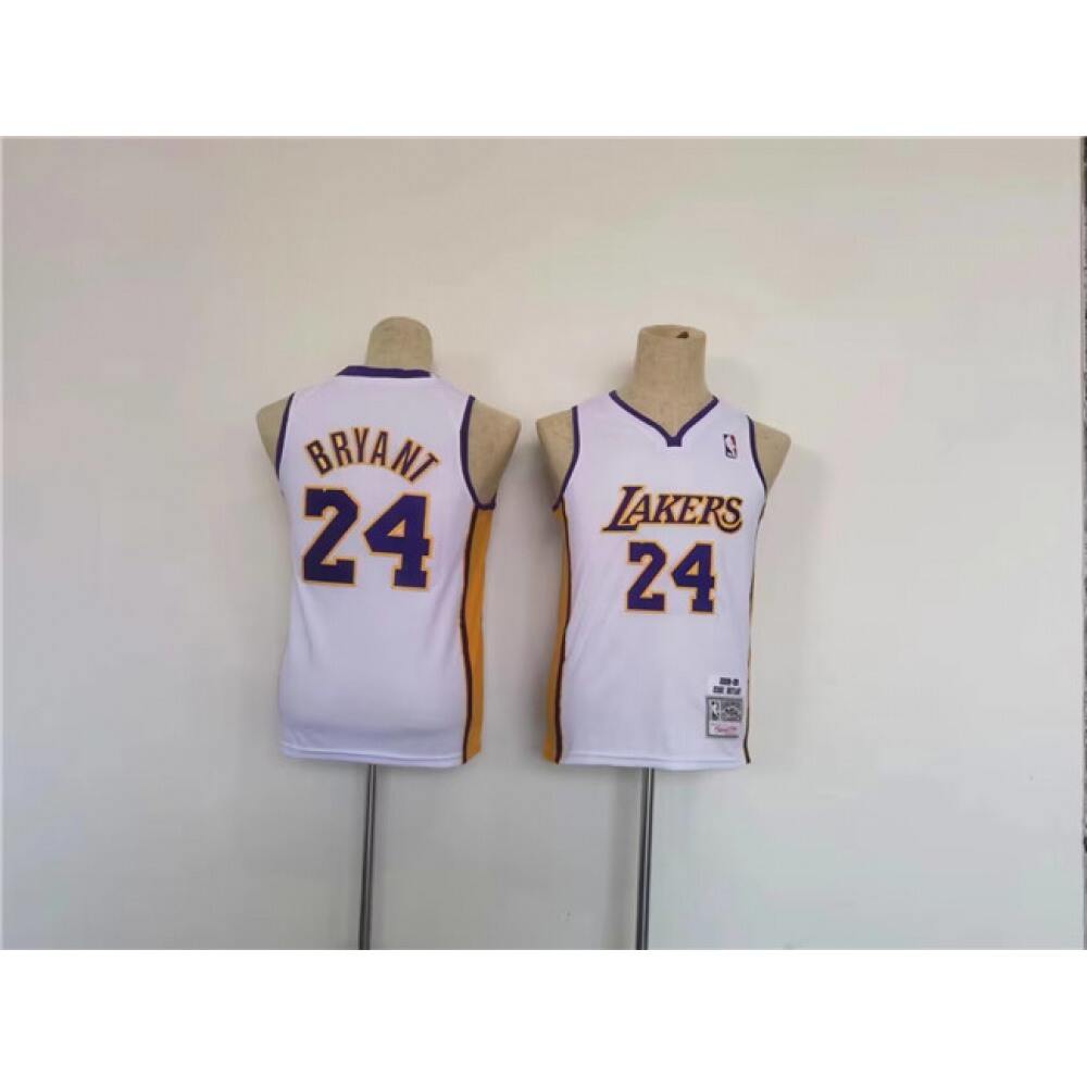 Collector's Item Rare Men's Lakers #24 Kobe White Basketball Jersey