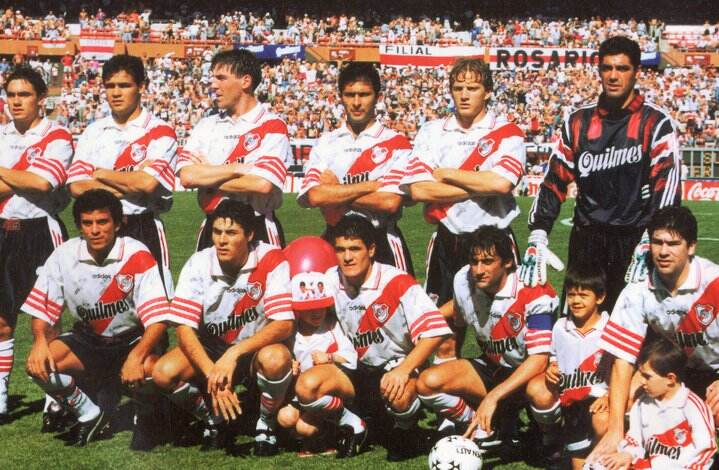 96-97 River Plate Retro Home White Soccer Jerseys Shirt - Official