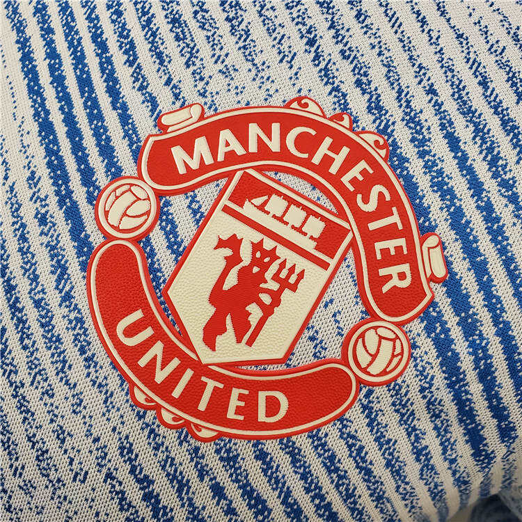 Manchester United 21-22 Away Light Blue Soccer Jersey Football Shirt
