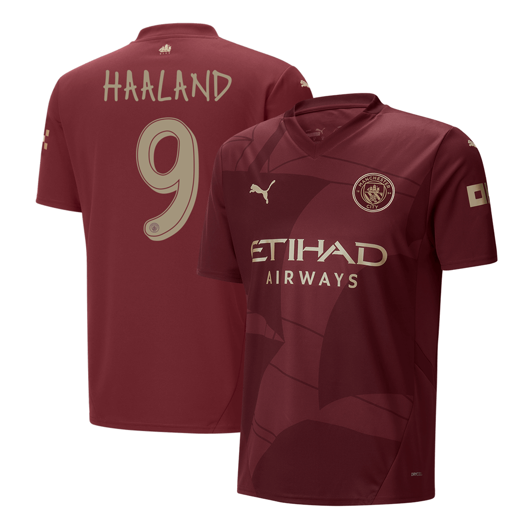 HAALAND #9 Manchester City Third Away Soccer Jersey 2024/25 - UCLAuthe