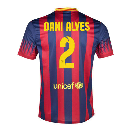 1314 Barcelona 2 Dani Alves Home Shirt - Official Replica 2961