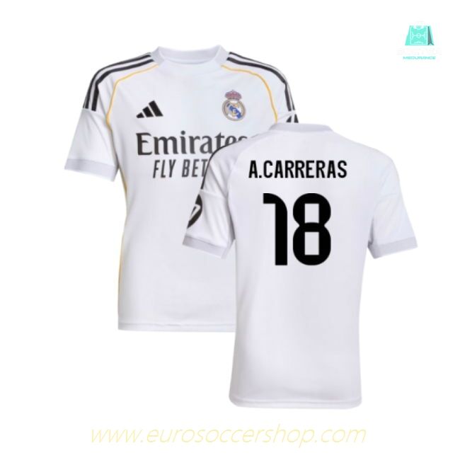 2025-2026 Real Madrid Home Shirt (Kids) (A.Carreras 18)