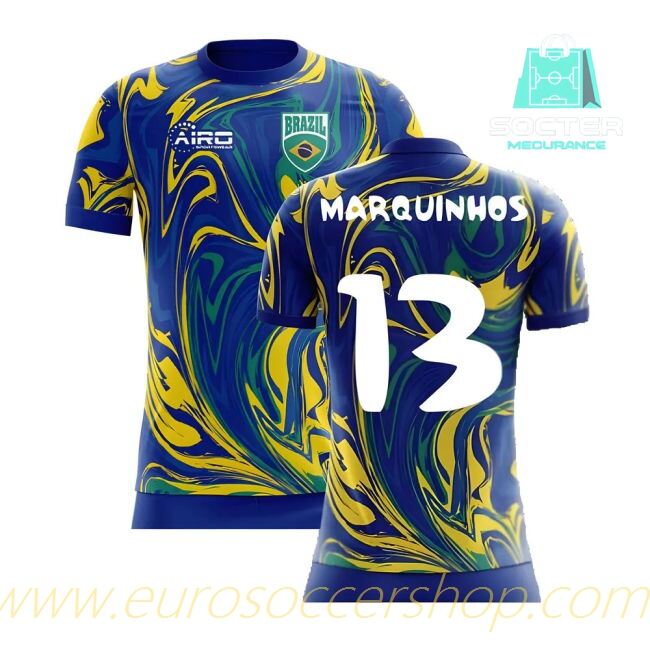 2025-26 Collection Seleção Brasileira Away Shirt World Cup Kids (Marquinhos 13)