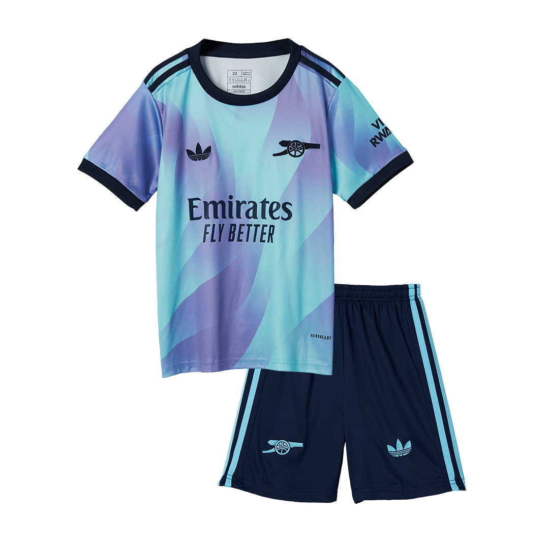 Kid's Arsenal Third Away Soccer Jersey Kit(Jersey+Shorts+Socks) 2024/2