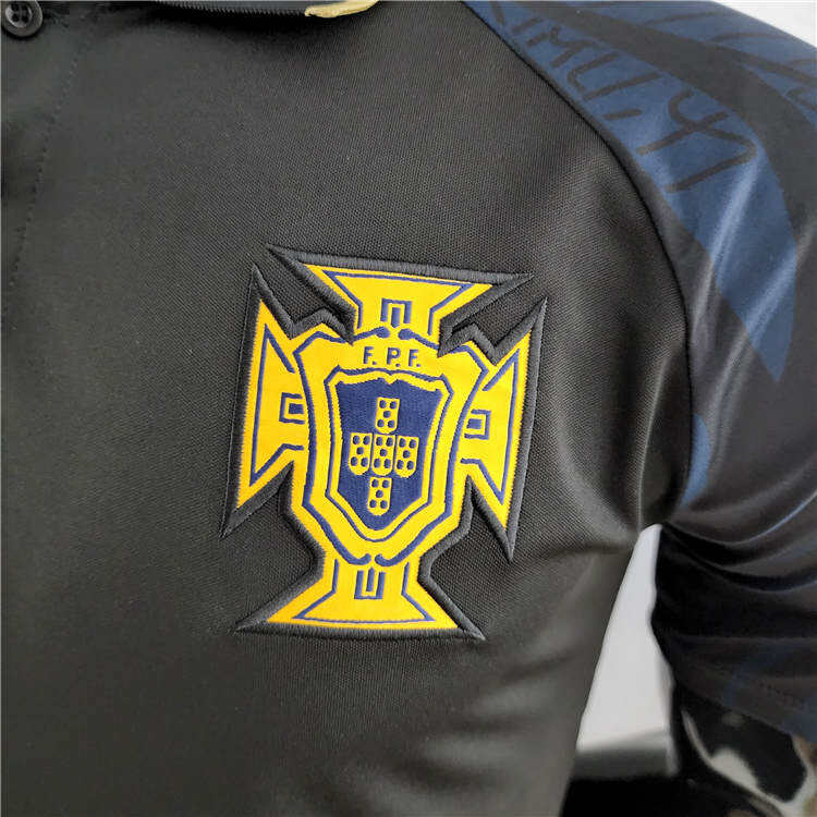 Portugal 2022 World Cup Black Soccer Jersey Polo Shirt - World Cup