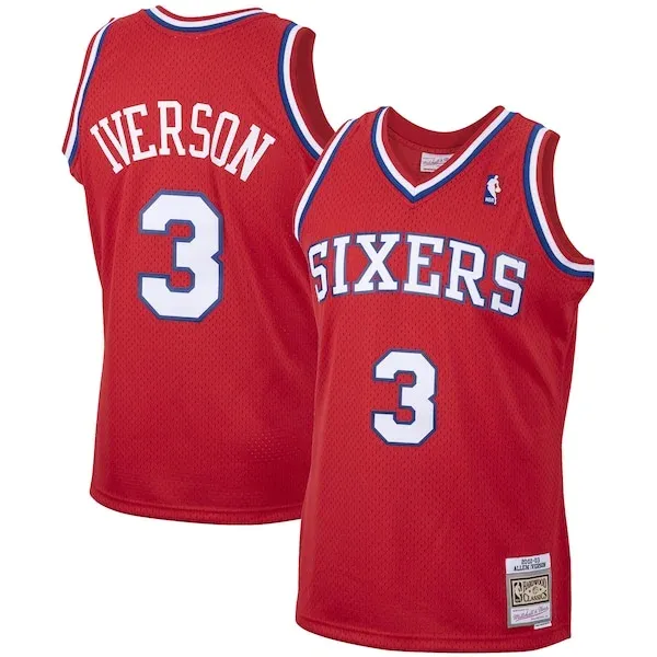 Allen Iverson PHI Swingman Jersey - classic Basketball - Red