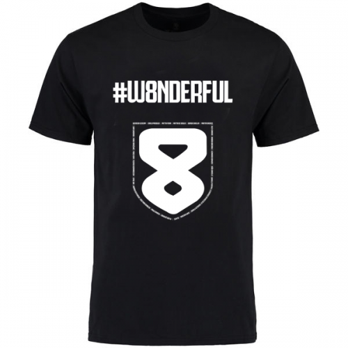 2019-20 JUVENTUS CHAMPIONS W8NDERFUL BLACK T-SHIRT - Official Replica