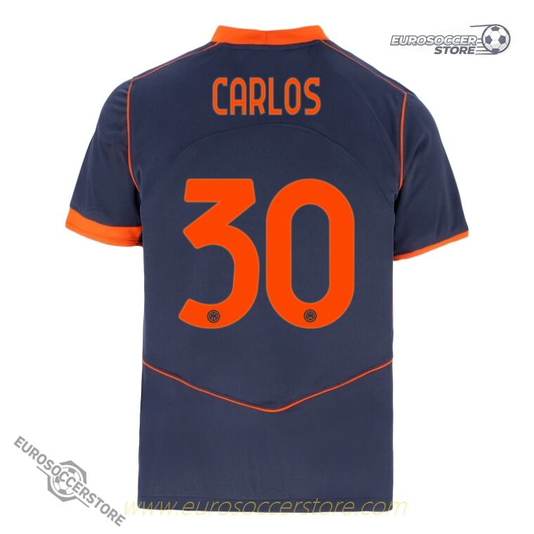 Inter Milan's 25-26 Third Jersey featuring CARLOS with the number 30.