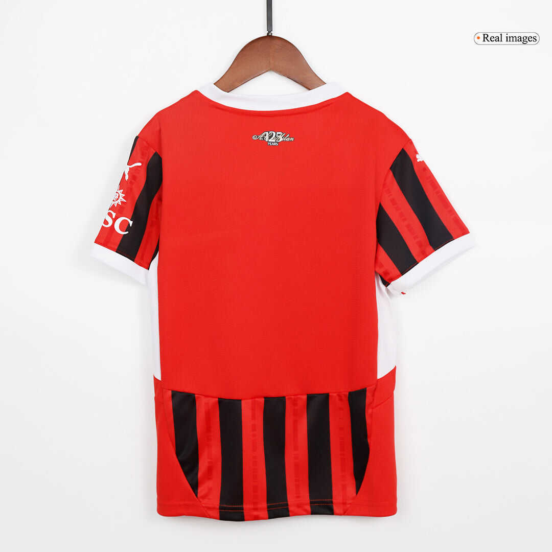 Kid's AC Milan Home Soccer Jersey Kit(Jersey+Shorts) 2024/25Authentic