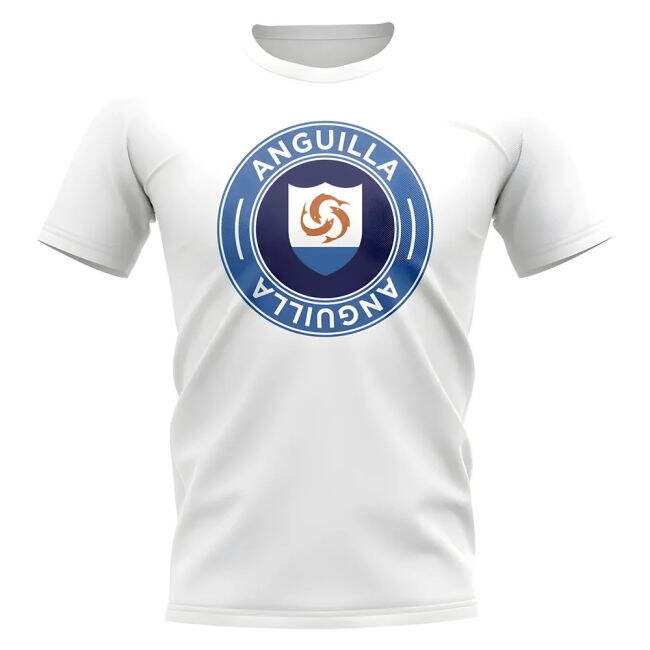 Anguilla Football Badge T-Shirt (White)