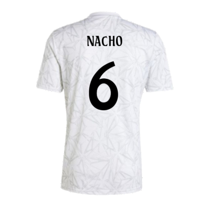 2024-2025 Real Madrid Pre-Match Shirt (White) (Nacho 6)