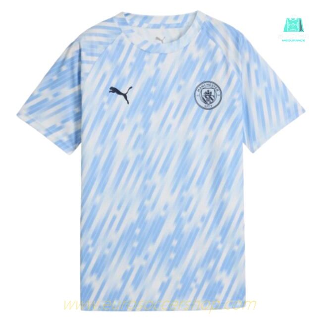 2025-2026 Man City Warm Up Jersey (Silver Sky) - Kids (Bobb 52)
