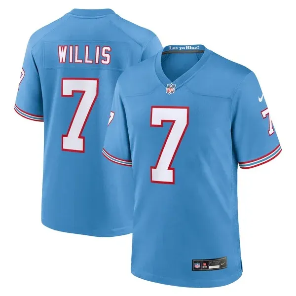 None Malik Willis Game Jersey - Blue | NFL Player Jersey | NFL Footbal