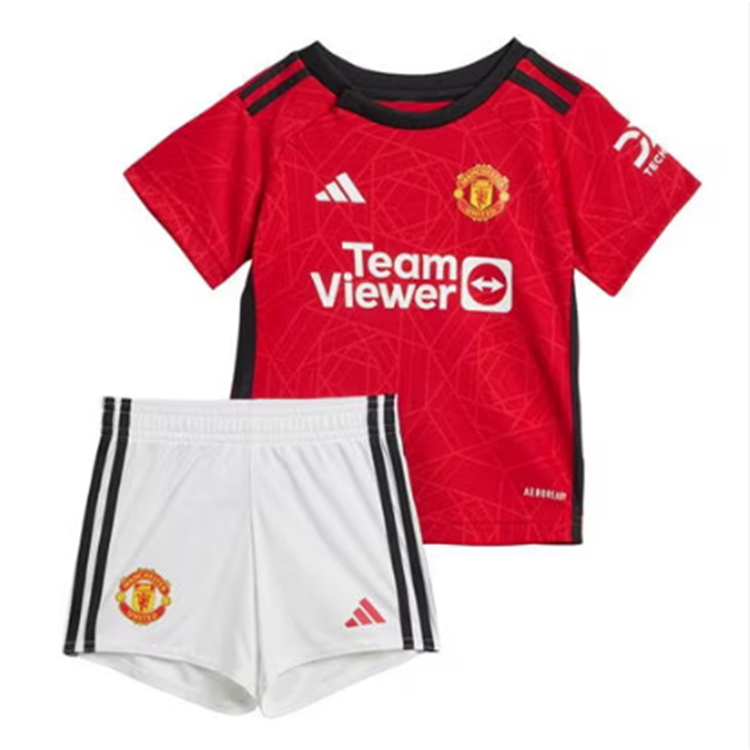 Kids Manchester United 2324 Home Red Soccer Kit ShirtShorts -