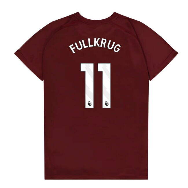 West Ham United Poly T-Shirt (Claret/Blue) - Kids (Fullkrug 11)