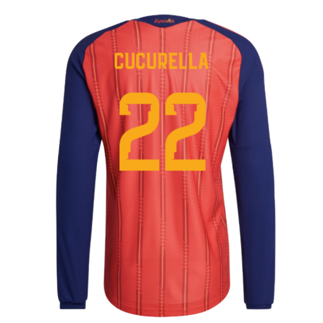 2026/27 Spain National Elite Authentic Long Sleeve Main Jersey (cuc...