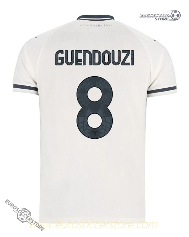Lazio's 25-26 Season Away Jersey with GUENDOUZI 8 Printing