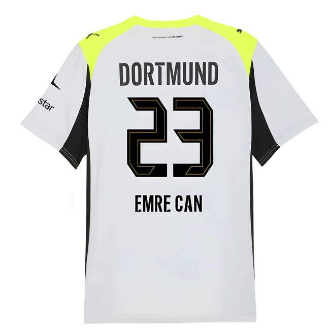 Authentic 2025-2026 Borussia Dortmund Bundesliga Away Strip (Emre 23)