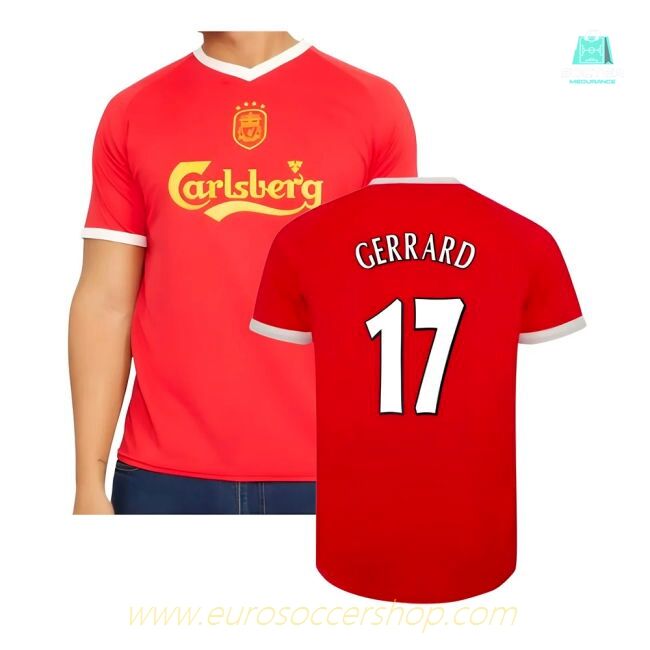 2001-2003 Liverpool Retro Euro Home Shirt (GERRARD 17)