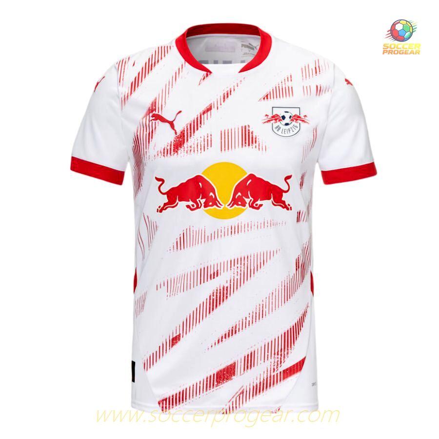 Soccer Team Shirt Soccer Uniform Youth Red Bull Leipzig Home 2024-25 Edition