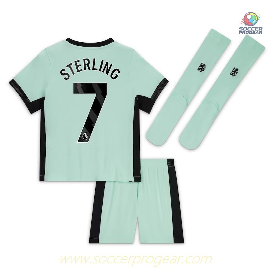 Chelsea Third Child Kit Football Jersey 2023 2024 Sterling