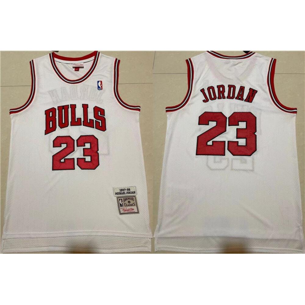 Classic Chicago Bulls 23 White Jersey - Basketball Fan Gear