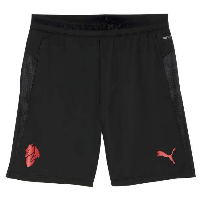 2025-2026 AC Milan Training Shorts w/pockets (Black)