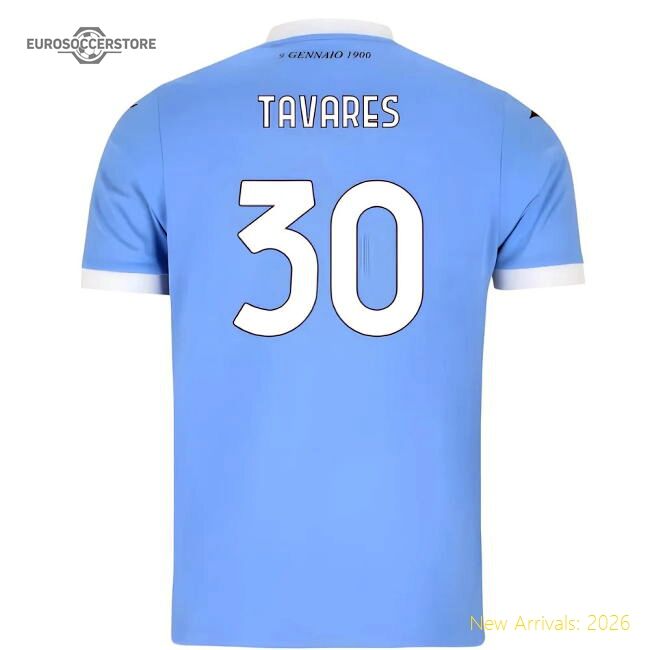 Luxury 2025-2026 Biancocelesti Home Shirt (tavares 30) - Affordable