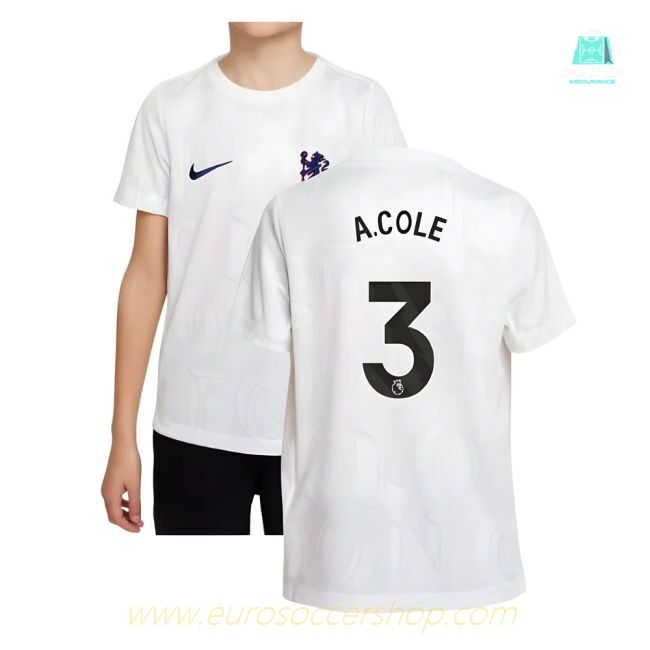 2025-2026 Chelsea Pre-Match Shirt (White) - Kids (A.Cole 3)