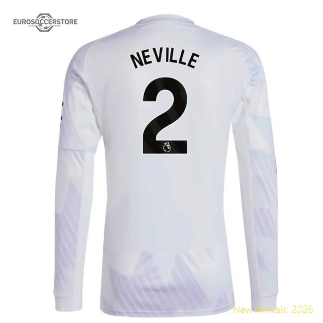 Premium 2025-2026 Man Utd Long Sleeve Away Shirt (neville 2)