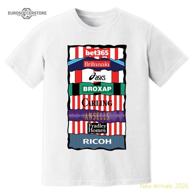 Official Stoke Sponsor History T-shirt (white) - Premium Quality Baby