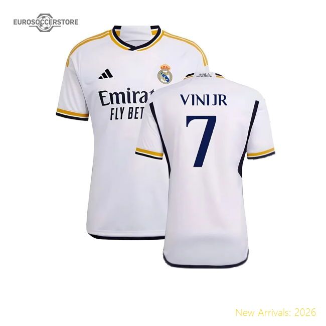 Premium 2023-2024 Real Madrid Home Kit (vini Jr 7) - Fan Design