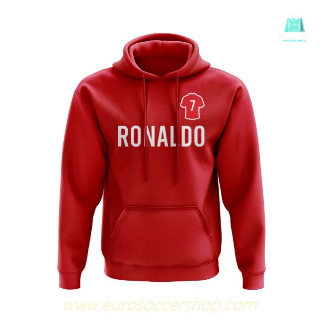 Cristiano Ronaldo Man United Number Hoody (Red)